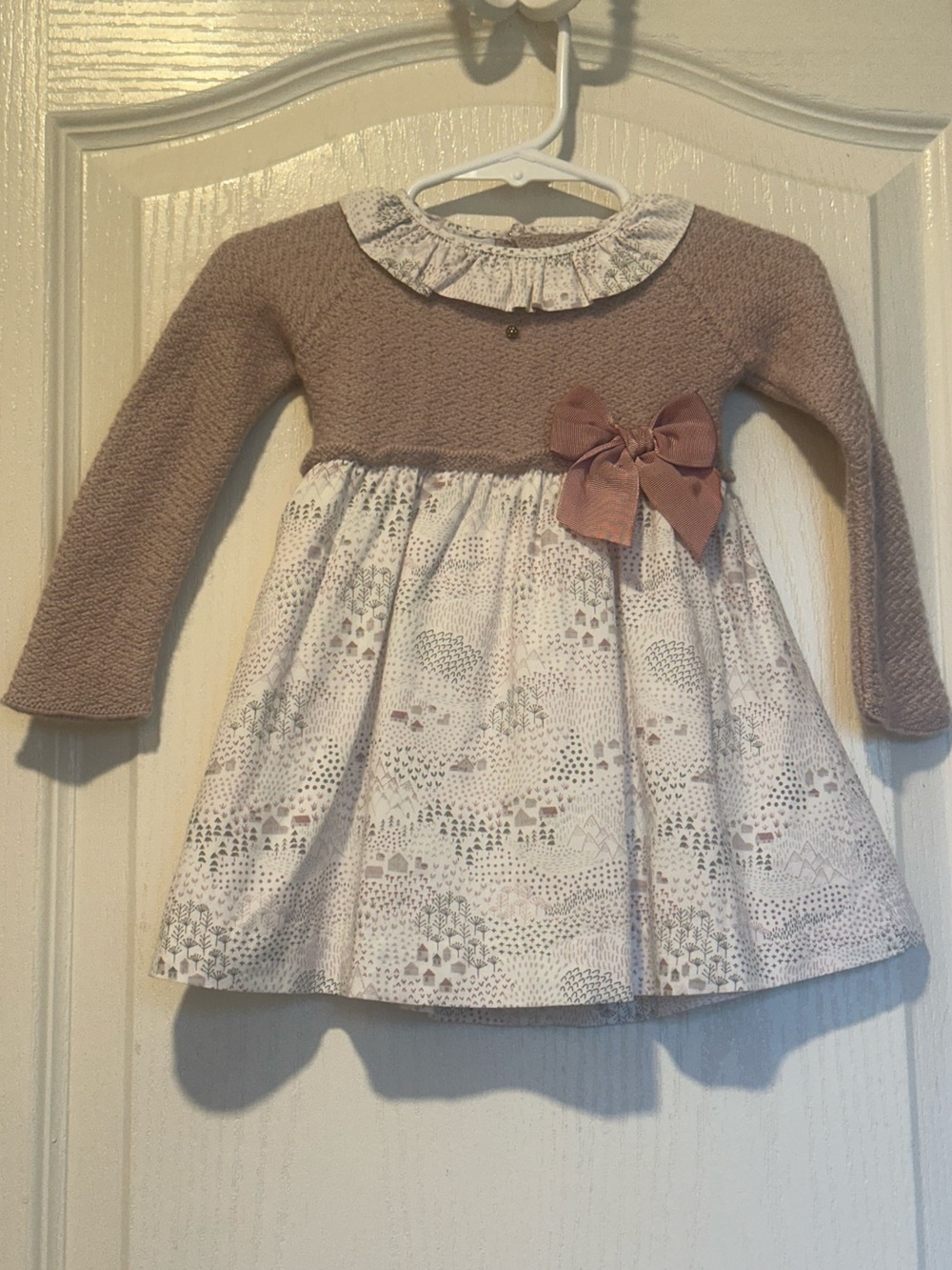 Paz Rodríguez Woodland Print Knit Baby Dress 12M